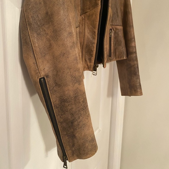 Vintage Leather Guess Jacket. Rose on inside - Picture 2 of 4